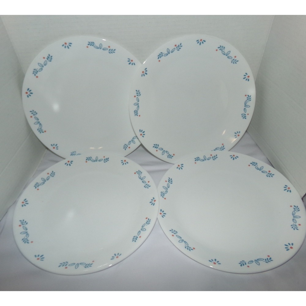 Corelle Subtle Blue Dinner Plates Set of 4 10in Vitrelle